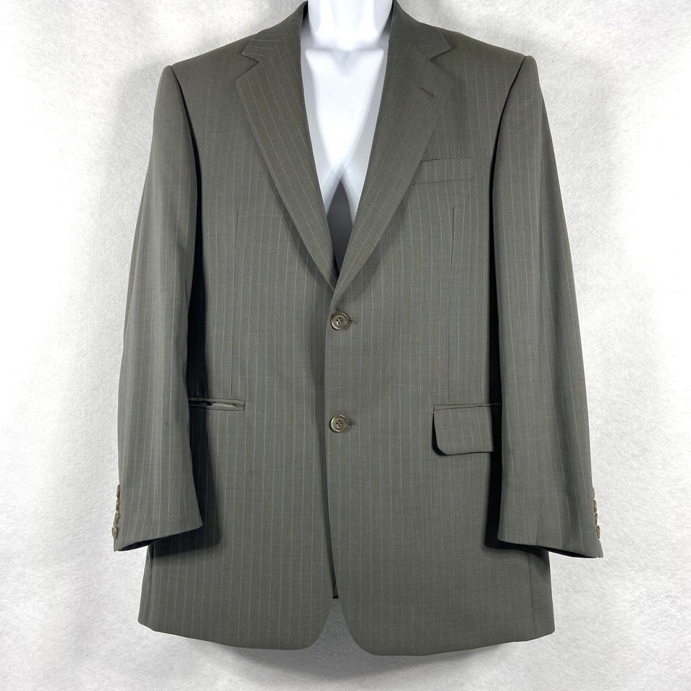 Coppley Bocelli Jacket Men's 34R Gray Blazer 100% Wool Striped